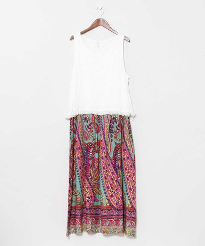 Paisley Rayon Layered Dress Set