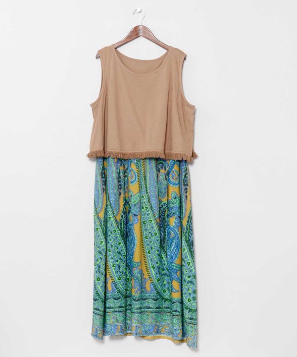 Paisley Rayon Layered Dress Set