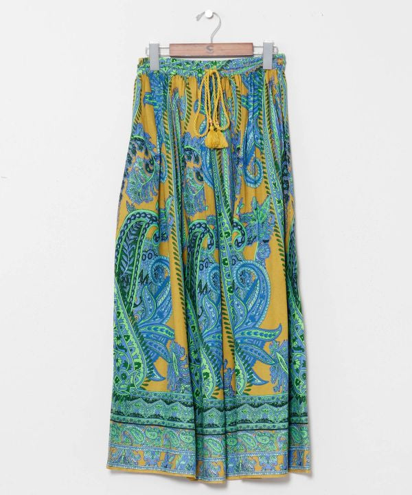 Paisley Rayon Flow Skirt