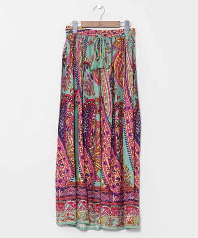 Paisley Rayon Flow Skirt