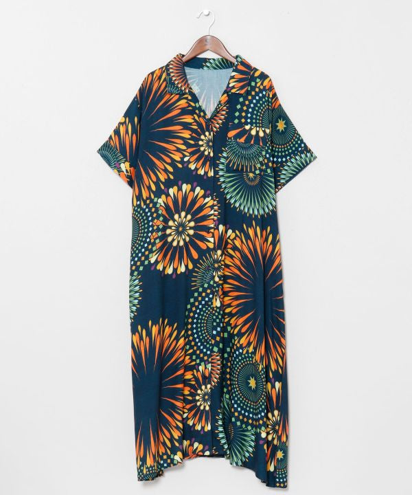 Calavera Bon Odori Shirt Dress