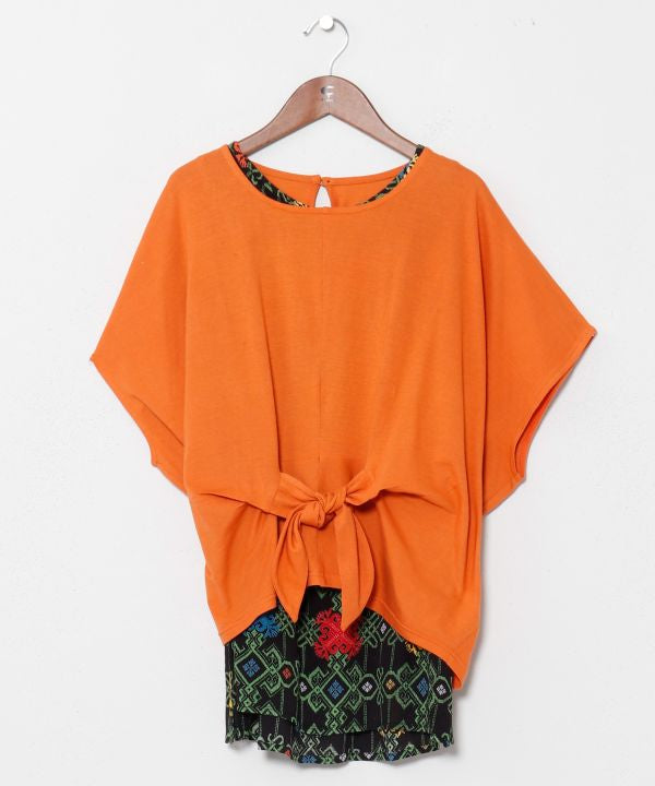 Geometric Print Layered Top Set