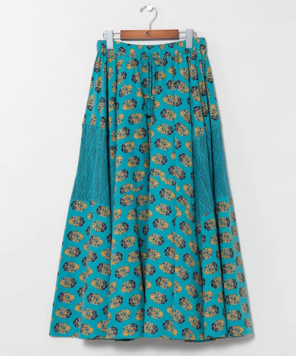 Indian Patchwork Cotton Skirt by AMINA - Ametsuchi