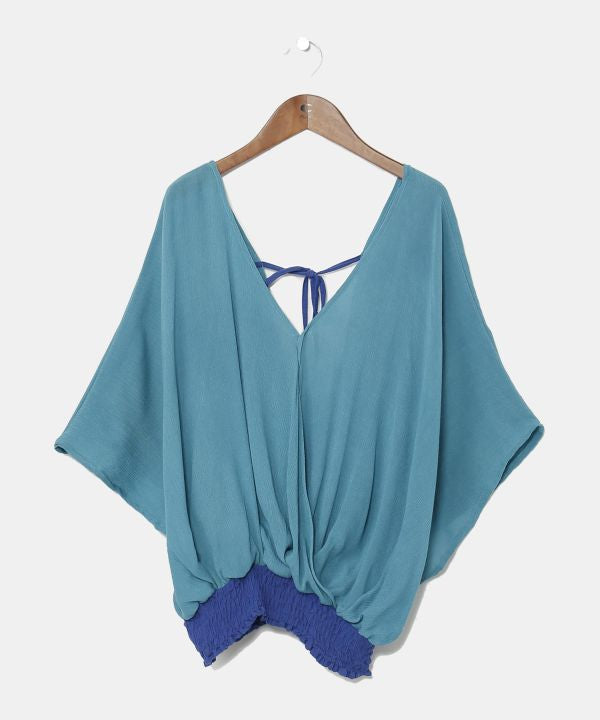 Bohemian Shirred Hem Top by AMINA - Ametsuchi