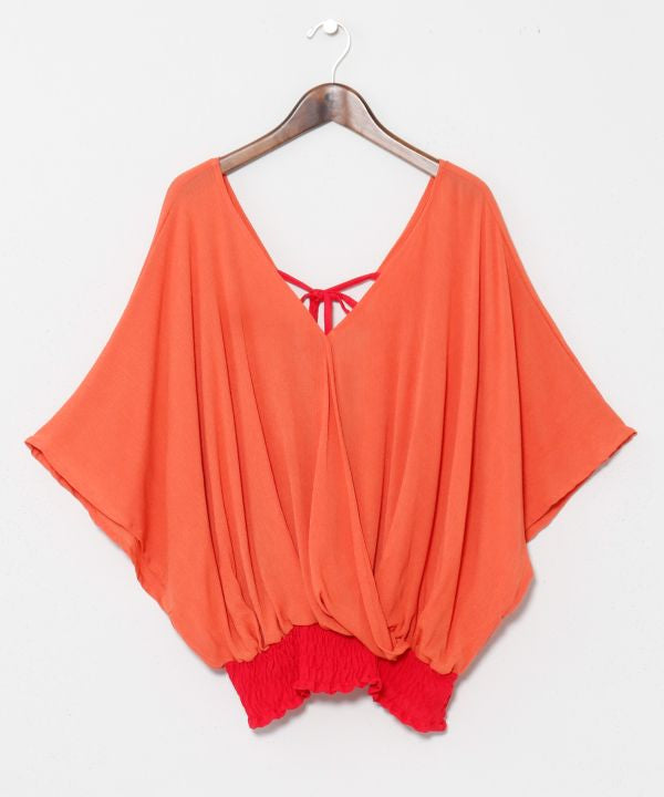 Bohemian Shirred Hem Top by AMINA - Ametsuchi