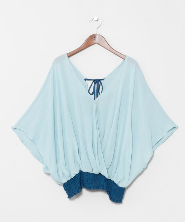 Bohemian Shirred Hem Top by AMINA - Ametsuchi