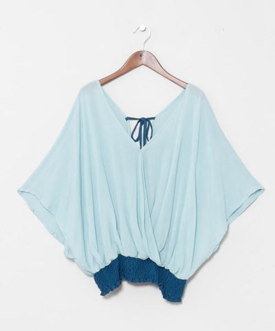 Bohemian Shirred Hem Top by AMINA - Ametsuchi