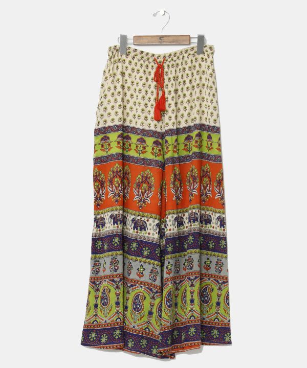 Earthy Tone Bohemian Pants by AMINA - Ametsuchi