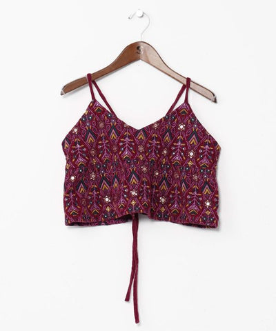 Bold Embroidered Camisole Top
