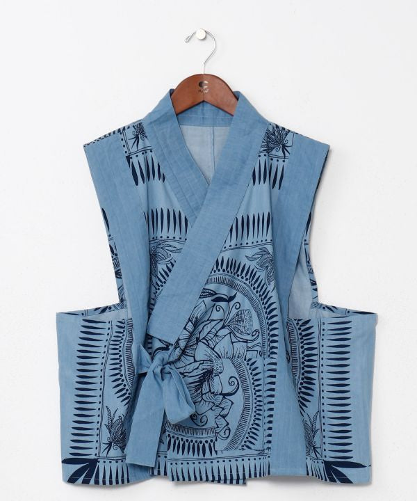 Indigo Color Bohemian Vest