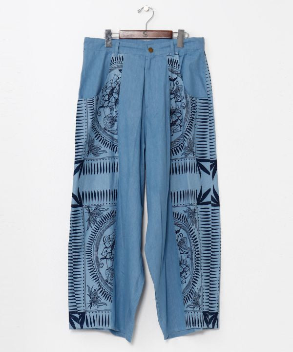 Indigo Color Wide Leg Pants
