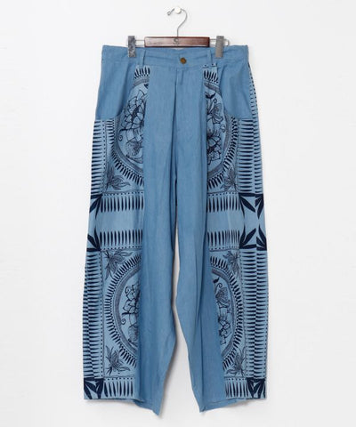 Indigo Color Wide Leg Pants Pants & Shorts by AMINA - Ametsuchi