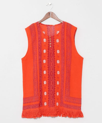 Fringe Crepe Cotton Tank