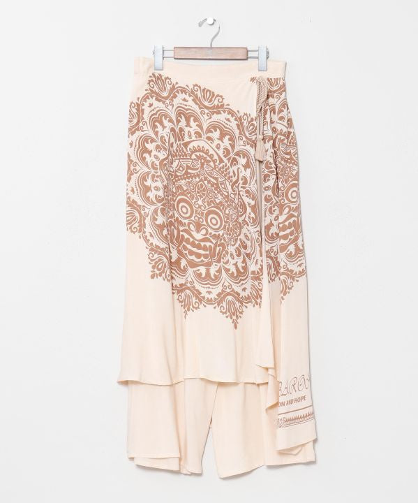 Barong Print Wrap Pants by AMINA - Ametsuchi