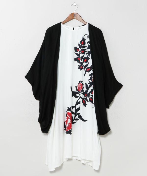 Uzbek Suzani Floral Dress Cardigan Set