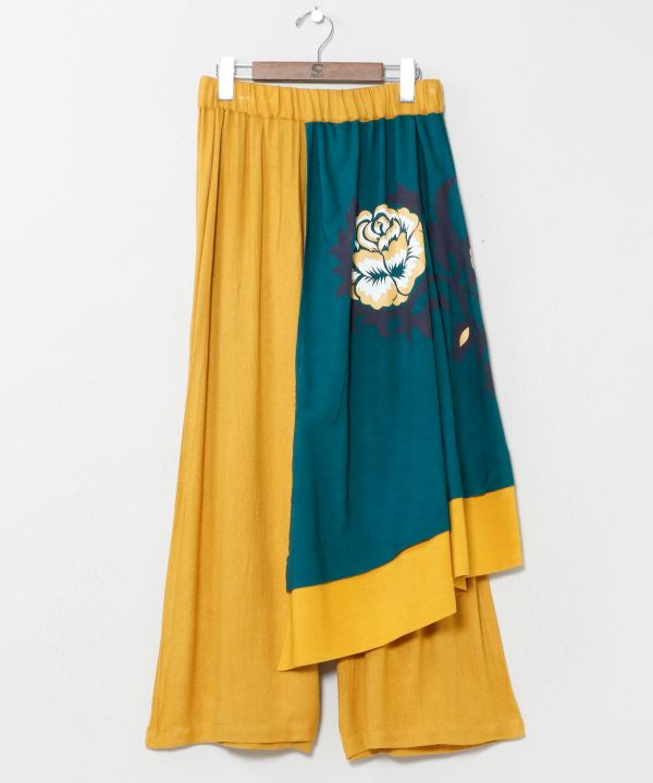 Suzani Floral Asymmetrical Pants
