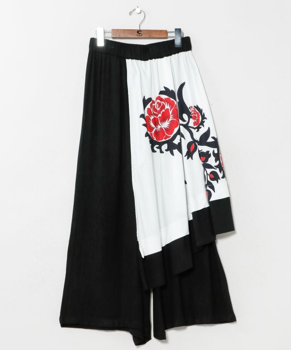 Suzani Floral Asymmetrical Pants