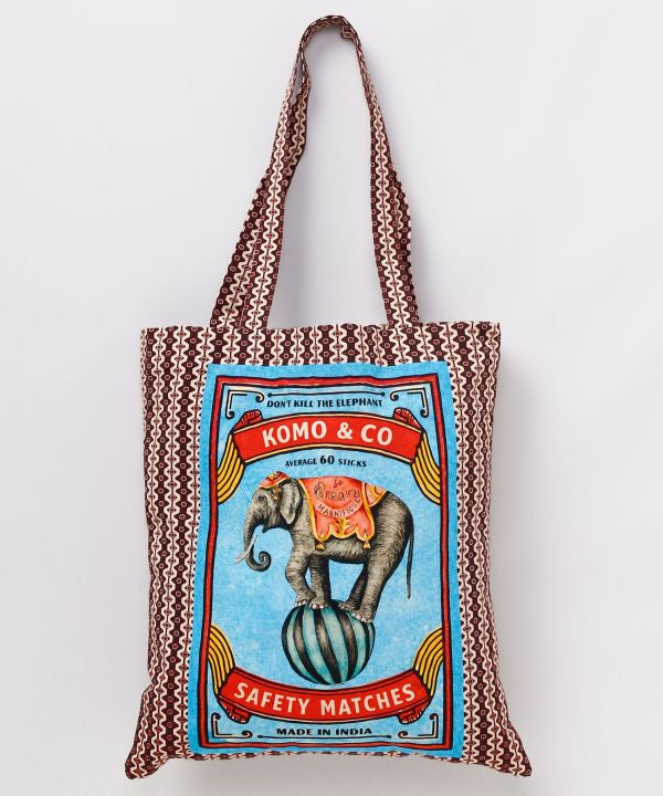 Retro Style Matchbox Print Tote