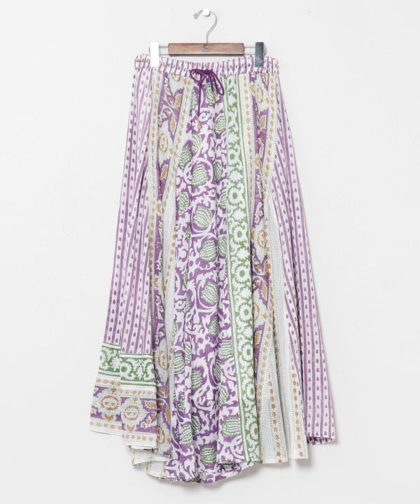 Kota Doria Circular Skirt by AMINA - Ametsuchi