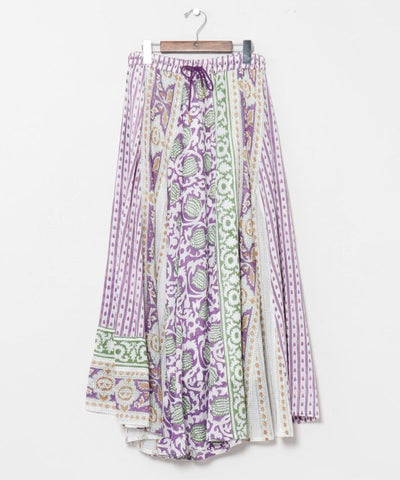 Kota Doria Circular Skirt by AMINA - Ametsuchi