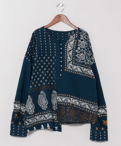 Indian Block Print Asymmetrical Top