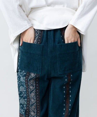 Indian Block Print Corduroy Pants