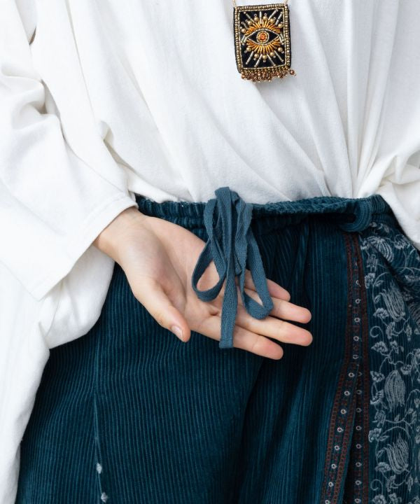 Indian Block Print Corduroy Pants