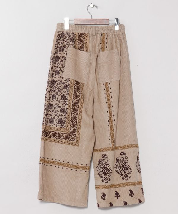 Indian Block Print Corduroy Pants