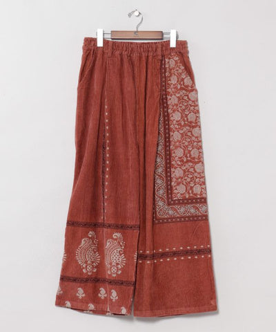 Indian Block Print Corduroy Pants