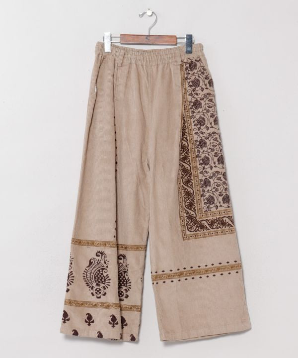 Indian Block Print Corduroy Pants