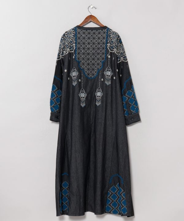 Fireworks Embroidered Denim Dress