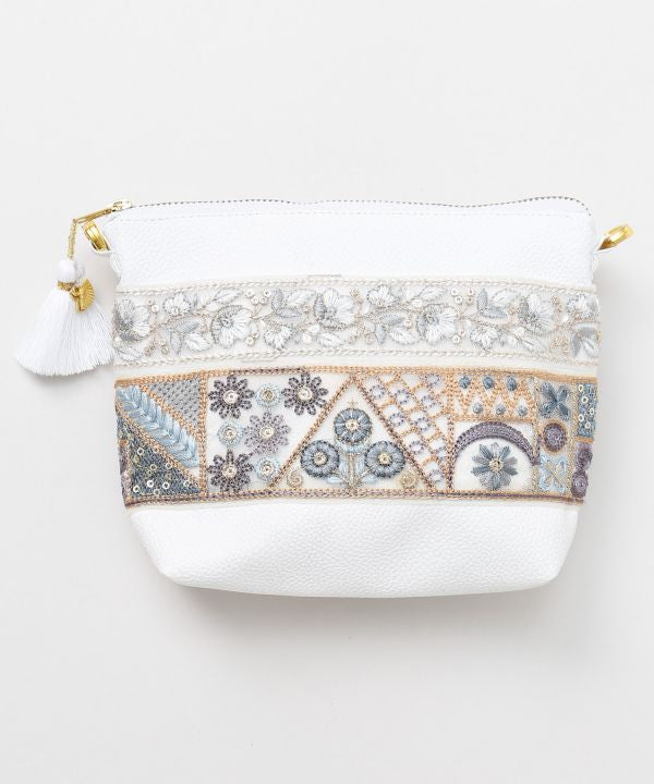 Zardozi Embroidered Mini Pouch Bag