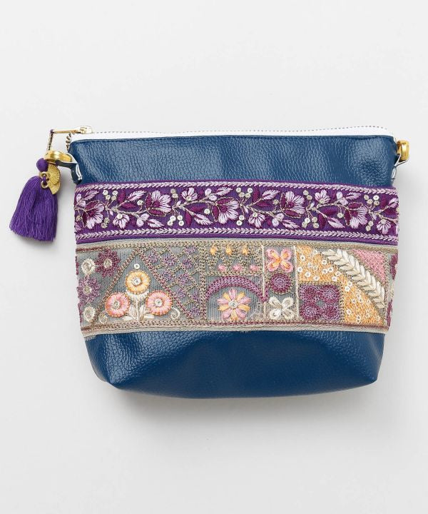 Zardozi Embroidered Mini Pouch Bag