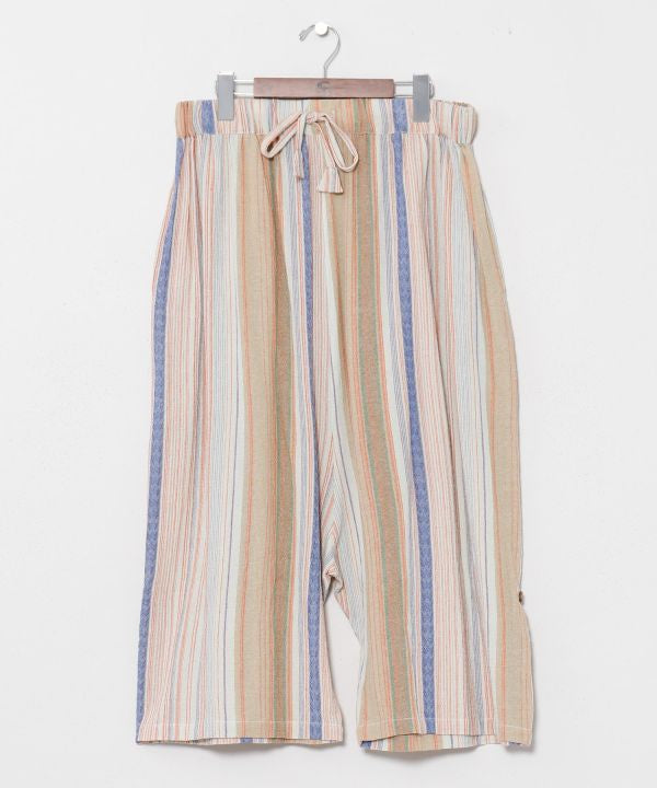 Festival Color Cotton Cropped Harem Pants