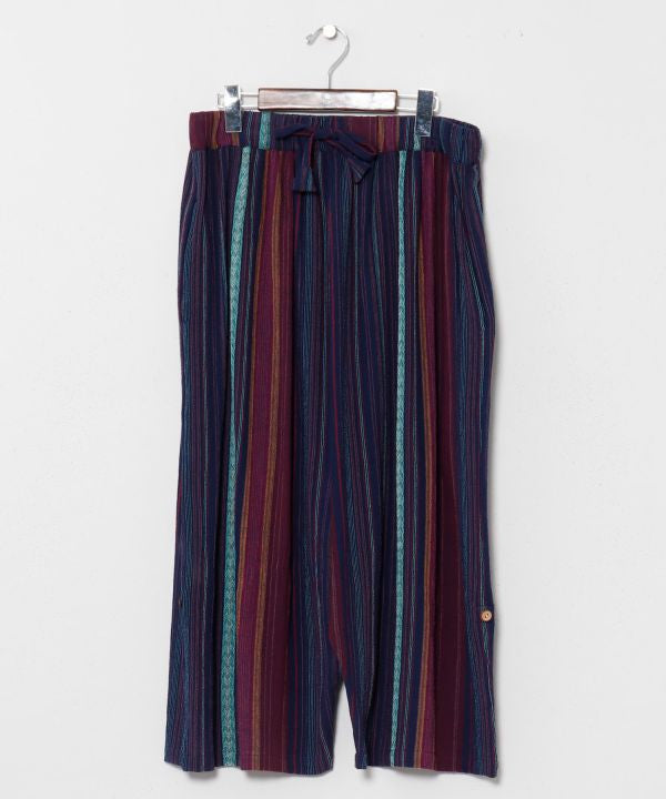 Festival Color Cotton Cropped Harem Pants