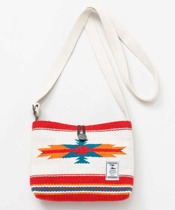 Geometric Pattern Woven Shoulder Bag