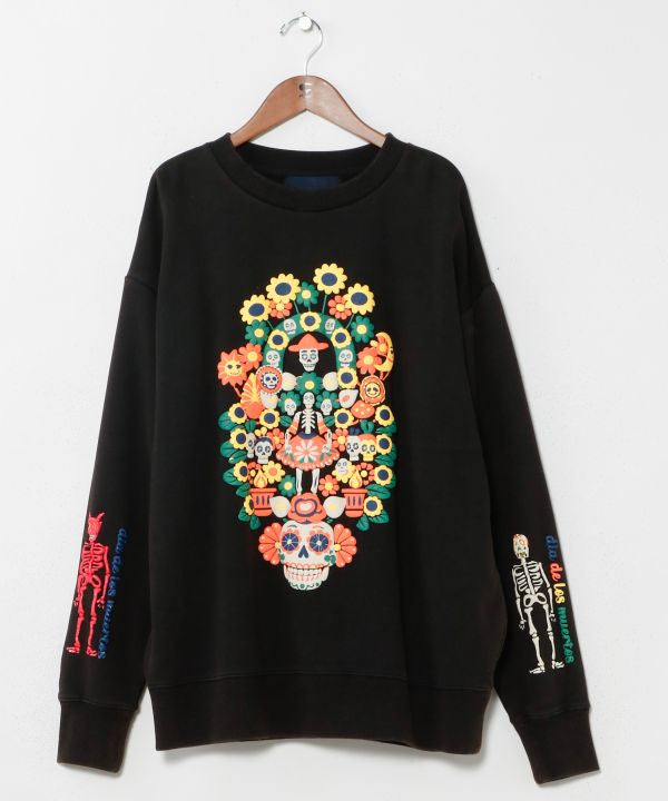 Sugar Skull Graphic Top - Size L - Amina x grn by AMINA - Ametsuchi