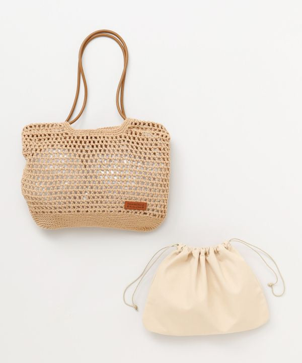 Crochet Handbag with Drawstring Pouch by 欧州航路 - Ametsuchi