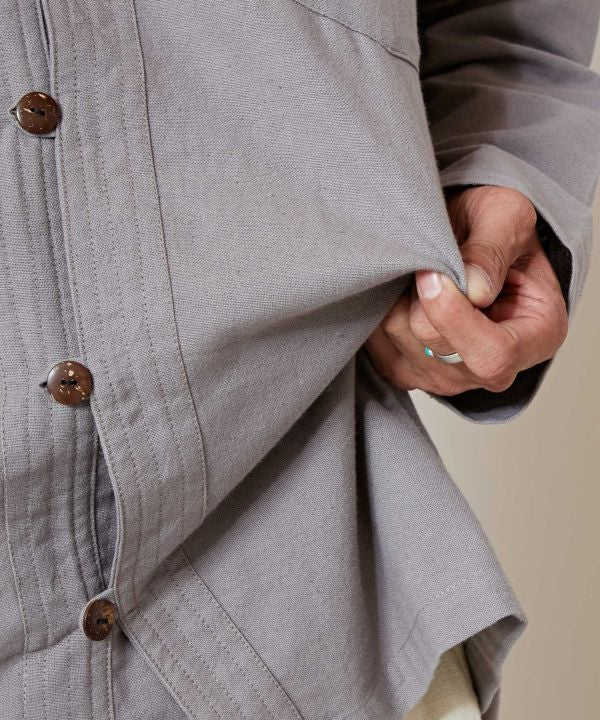 Nepalese Cotton Stand Collar Shirt - L