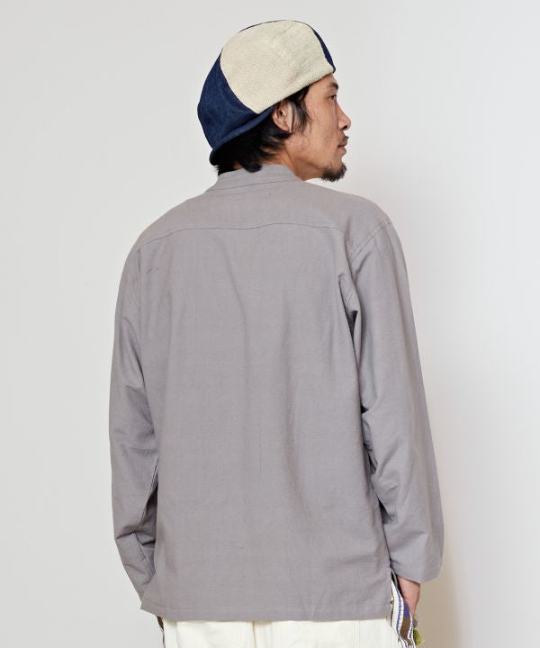 Nepalese Cotton Stand Collar Shirt - L