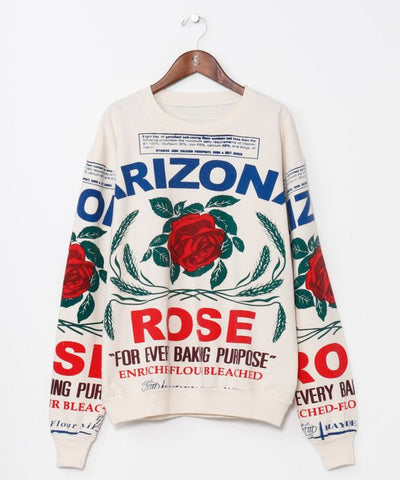 Advertisement Print Sweat Pullover