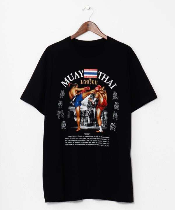 Muay Thai Print T-Shirt by AMINA - Ametsuchi