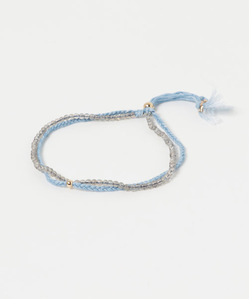 Bracelet de cheville en coton chanvre INDIGO