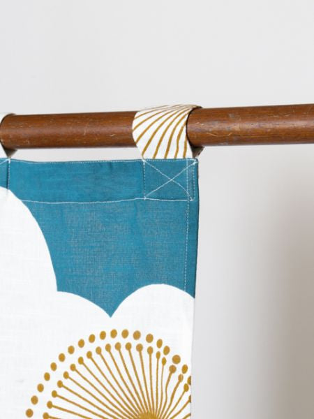 Cortina de puerta japonesa flor NOREN