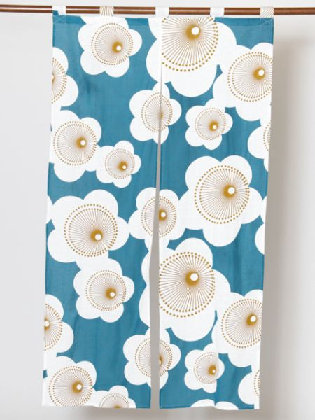 Cortina de puerta japonesa flor NOREN