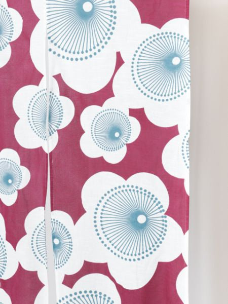 Cortina de puerta japonesa flor NOREN