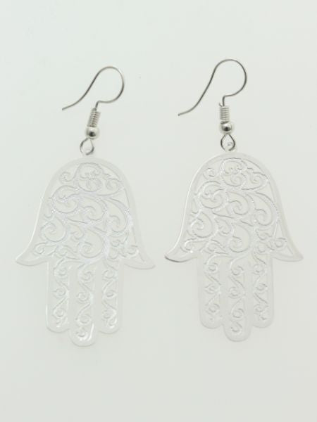 Oriental Pattern Openwork Metal Earrings