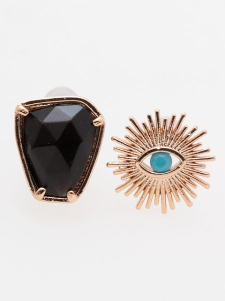 Birthstone Asymmetric Earrings