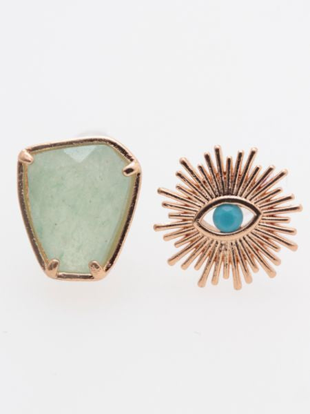 Birthstone Asymmetric Earrings