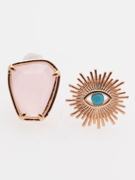 Birthstone Asymmetric Earrings